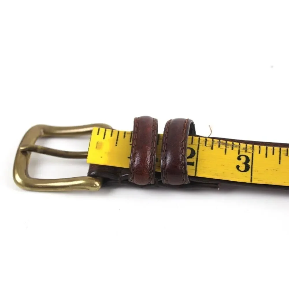 CLASSIC OIL TANNED BROWN REAL LEATHER 1 1/8